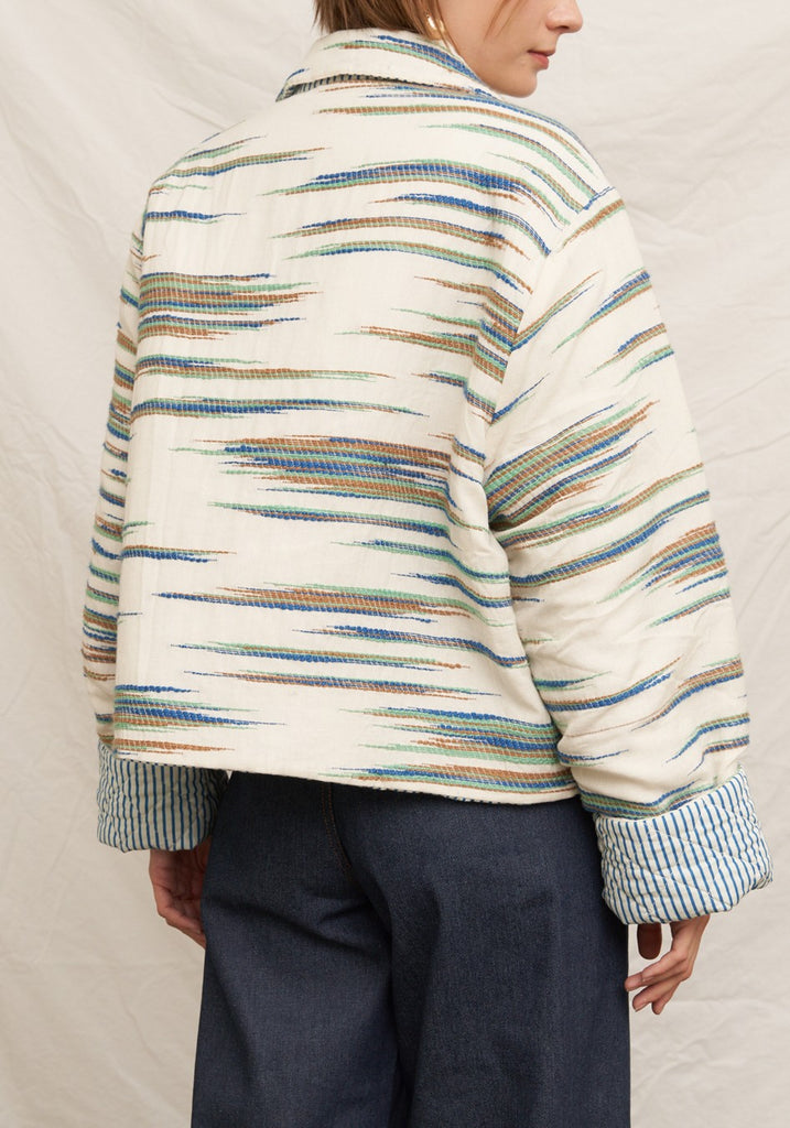 Harbor Stripe Quilted Jacket