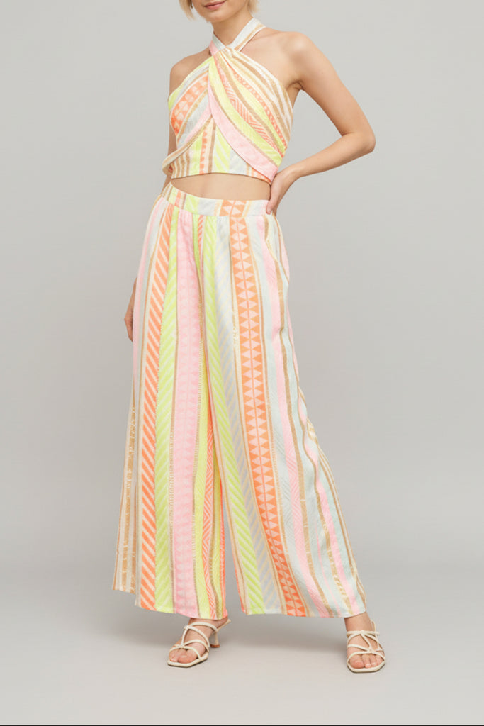 Sunset Stripe Halter Top