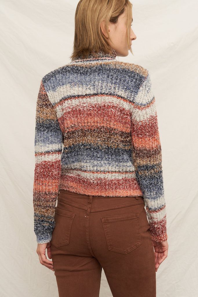 Mosaic Knit Turtleneck Sweater