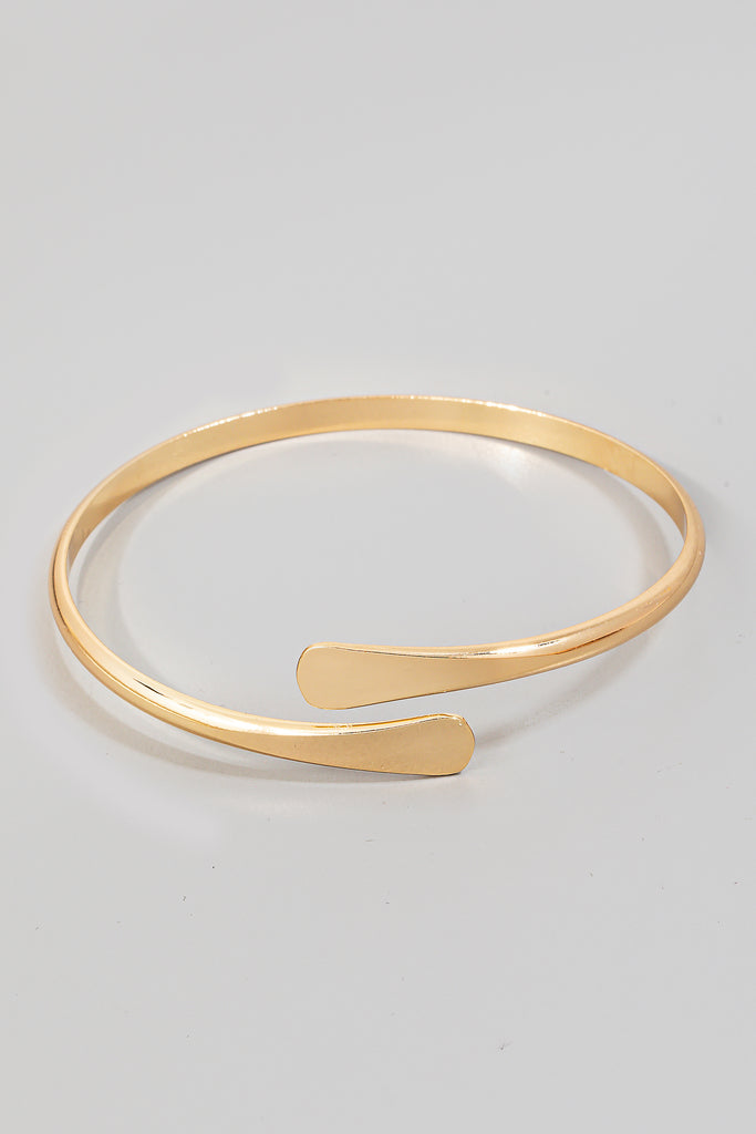Flattened Wrapping Bangle (Gold/Silver)
