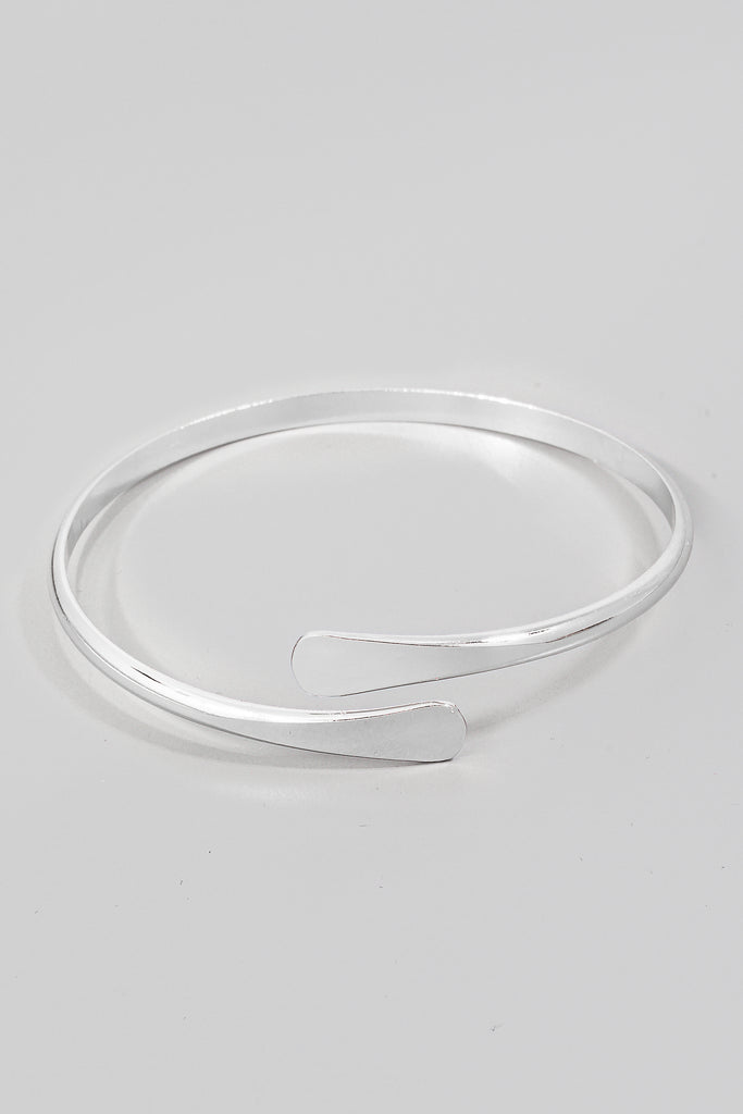 Flattened Wrapping Bangle (Gold/Silver)