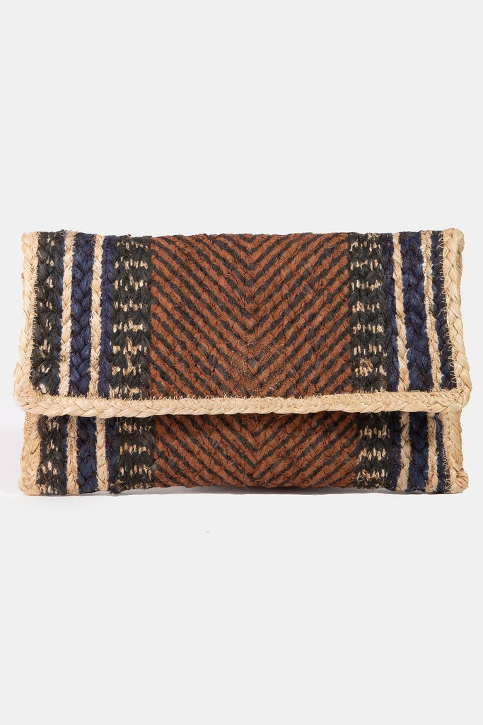 Natural Beauty Chevron Detailed Clutch Bag
