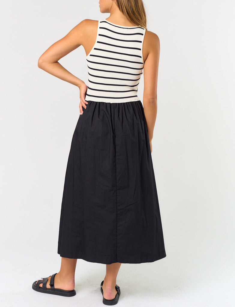 Tuxedo Doll Sleeveless Striped Poplin Dress