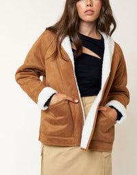 Changing Seasons Suede Jacket with Shearling