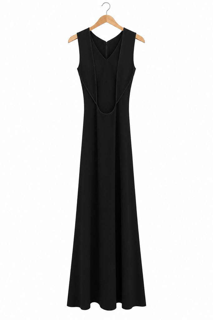 Dark Knight Bodycon Open Back Cocktail Dress