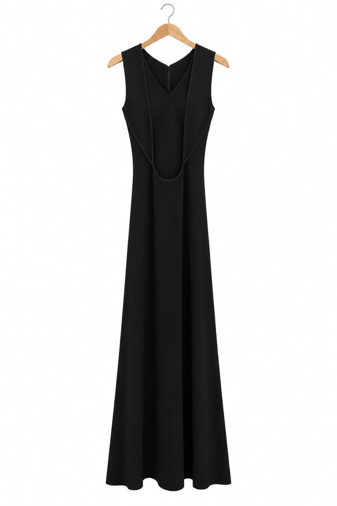 Dark Knight Bodycon Open Back Cocktail Dress