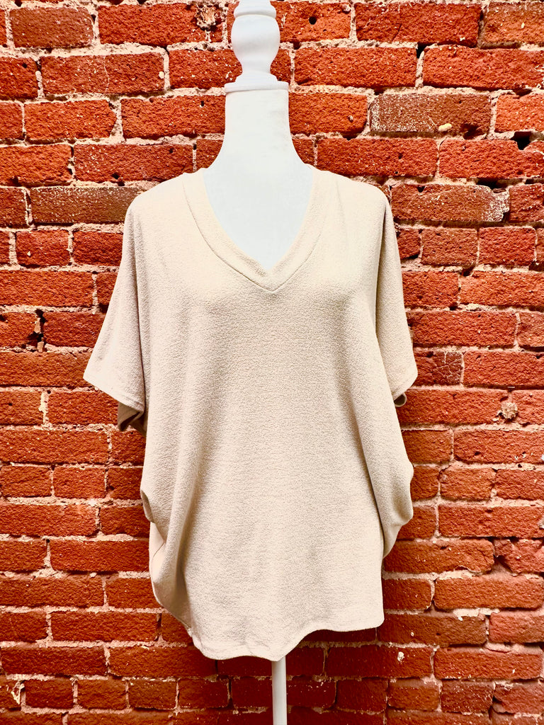 Softest V Neck Short Sleeve Dolman Tee (Assorted Colors)