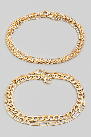 Plain and Simple Thick Hinge Bracelet (Gold/Silver)