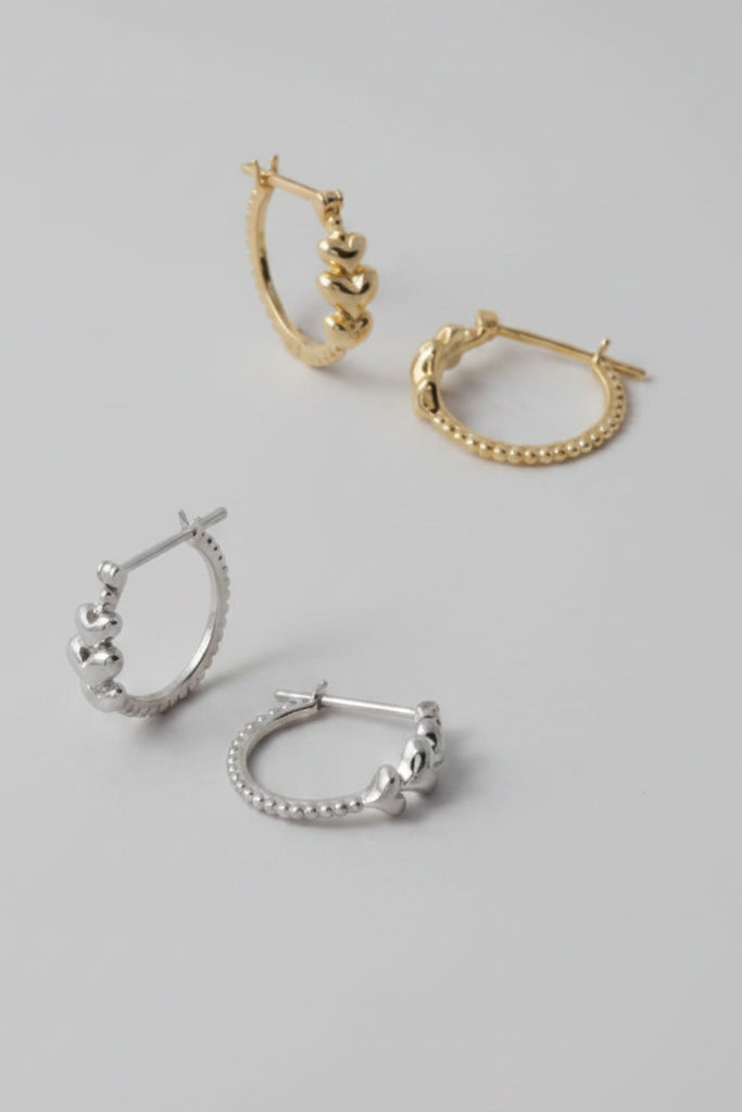 Sweethearts Dainty Heart Hoops