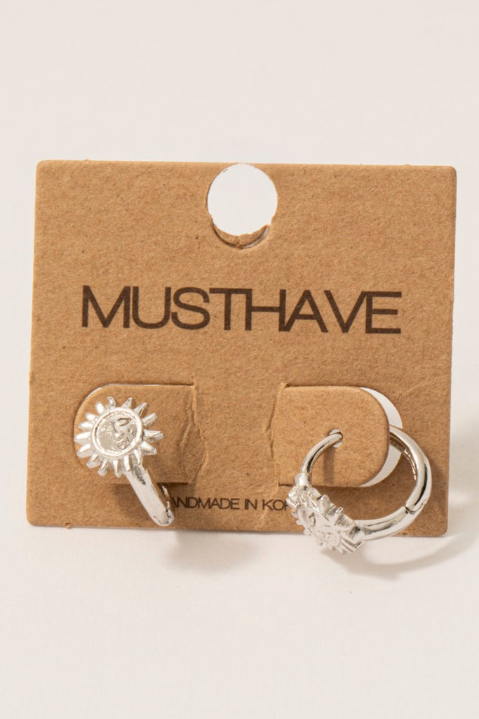 Sun Hoop Earrings (Assorted)