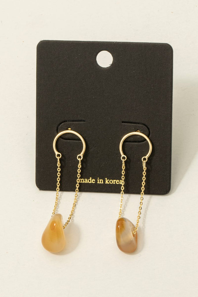Stone Dangle Earrings