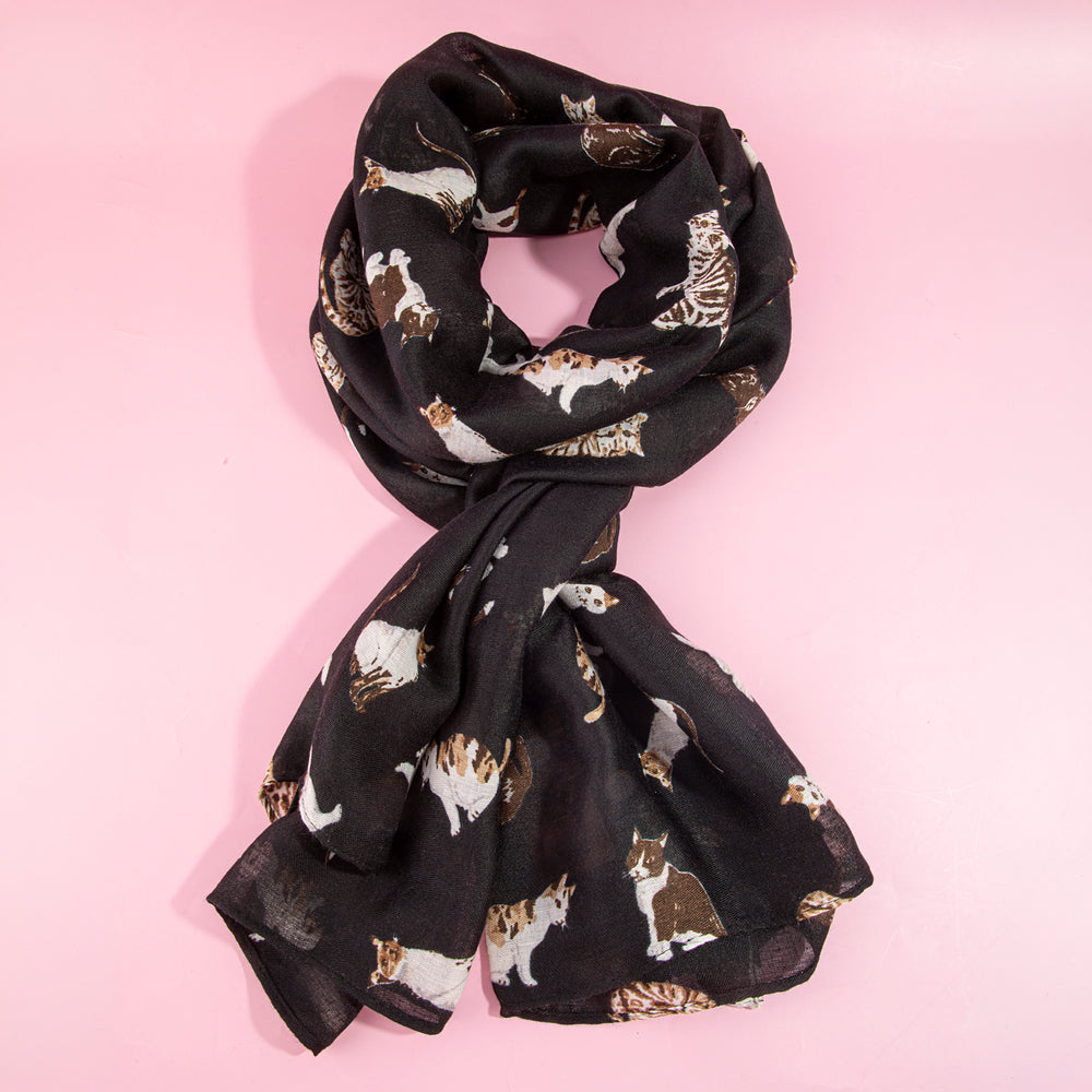 Whisker Chic Cotton Scarf