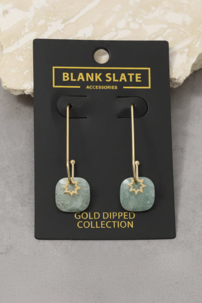 Amazonite Stone Drop Earrings