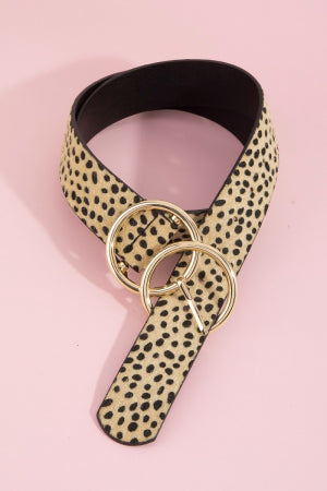 Leather Belts with Double Ring Buckle