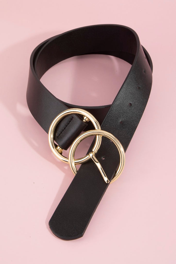 Leather Belts with Double Ring Buckle
