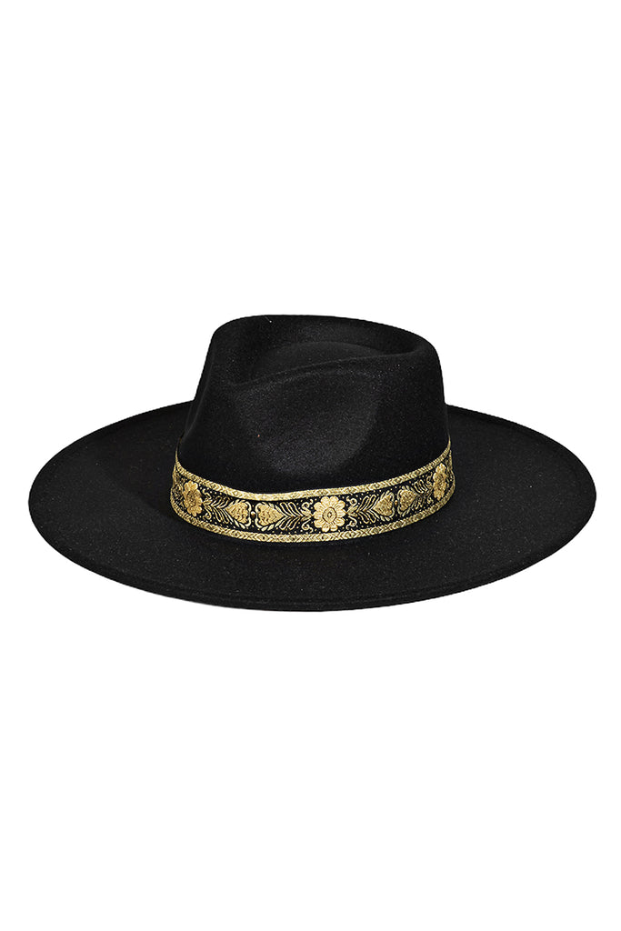 Flower Crown Flat Brim Hat (Assorted Colors)