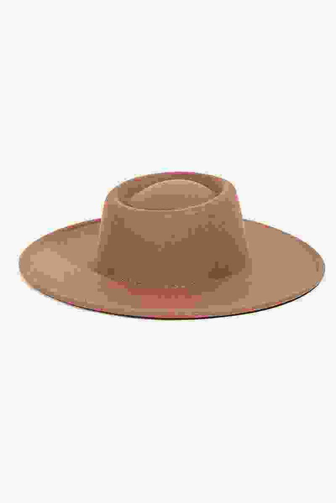 Fashion Felt Flat Wide Brim Hat (Assorted Colors)