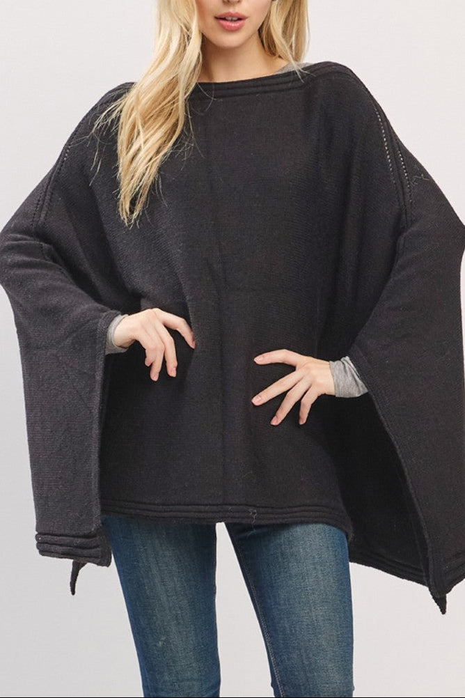 Nightfall Knit Poncho
