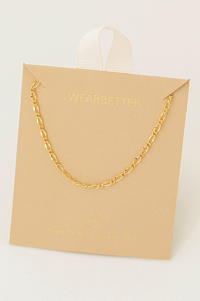 Dainty Chain Link Necklace in Gold