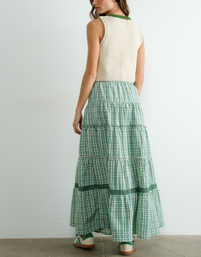 Nature Knit Contrast Stitch Sweater Vest Top