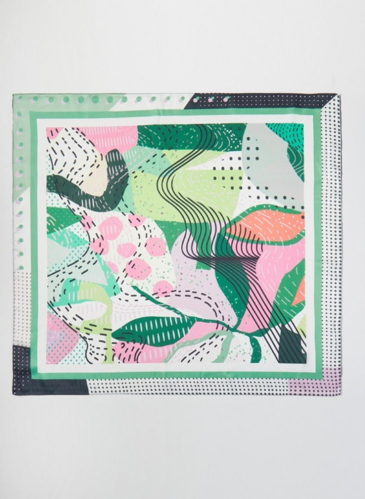 Abstract Bloom Silk Scarf
