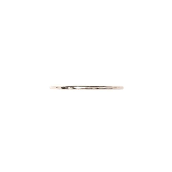 Real Silver Hammered Stacking Ring