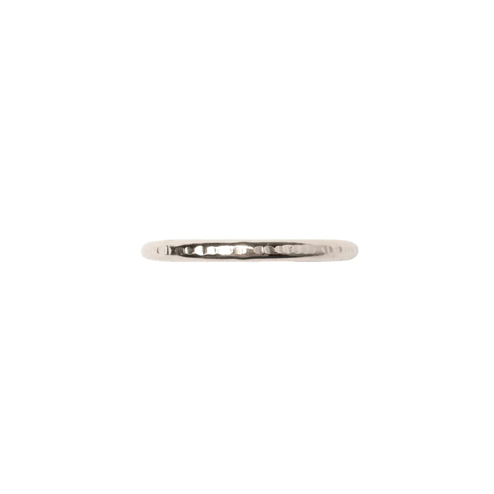Textured Lines Real Silver Stacking Ring