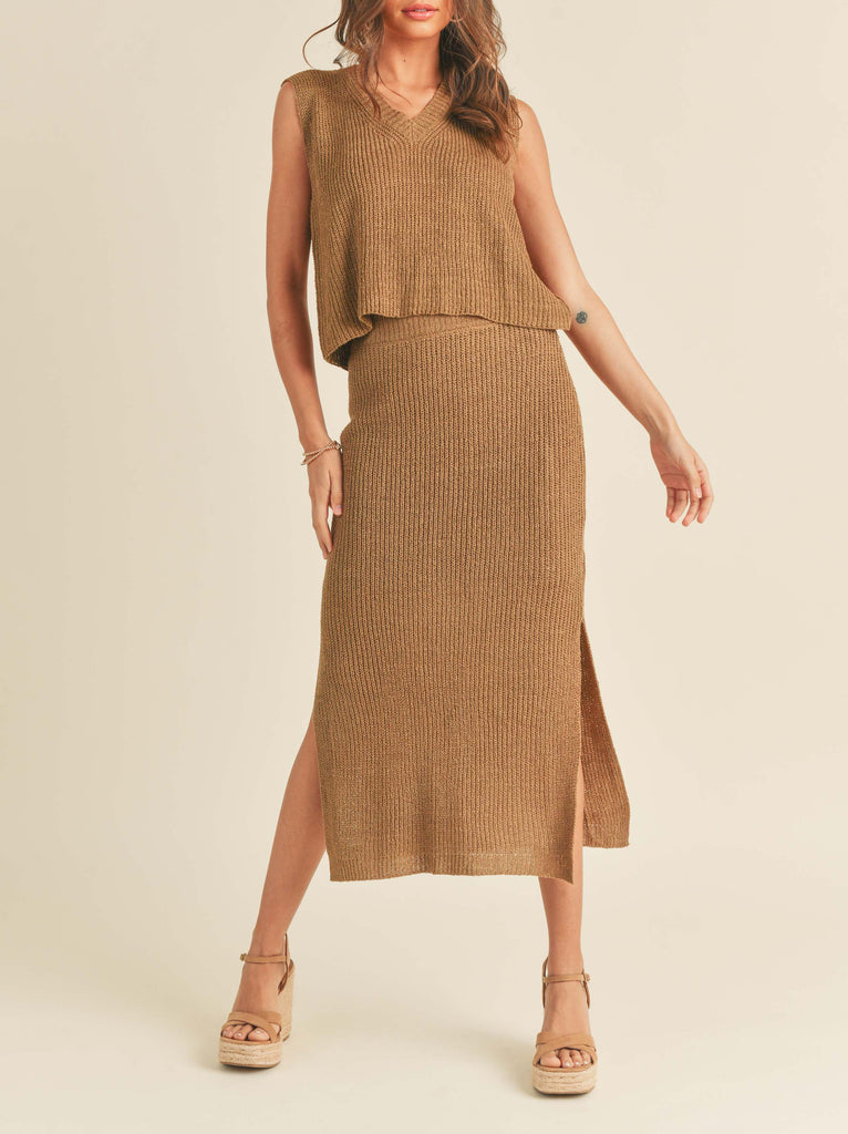 As You Wish Knitted V-Neck Vest