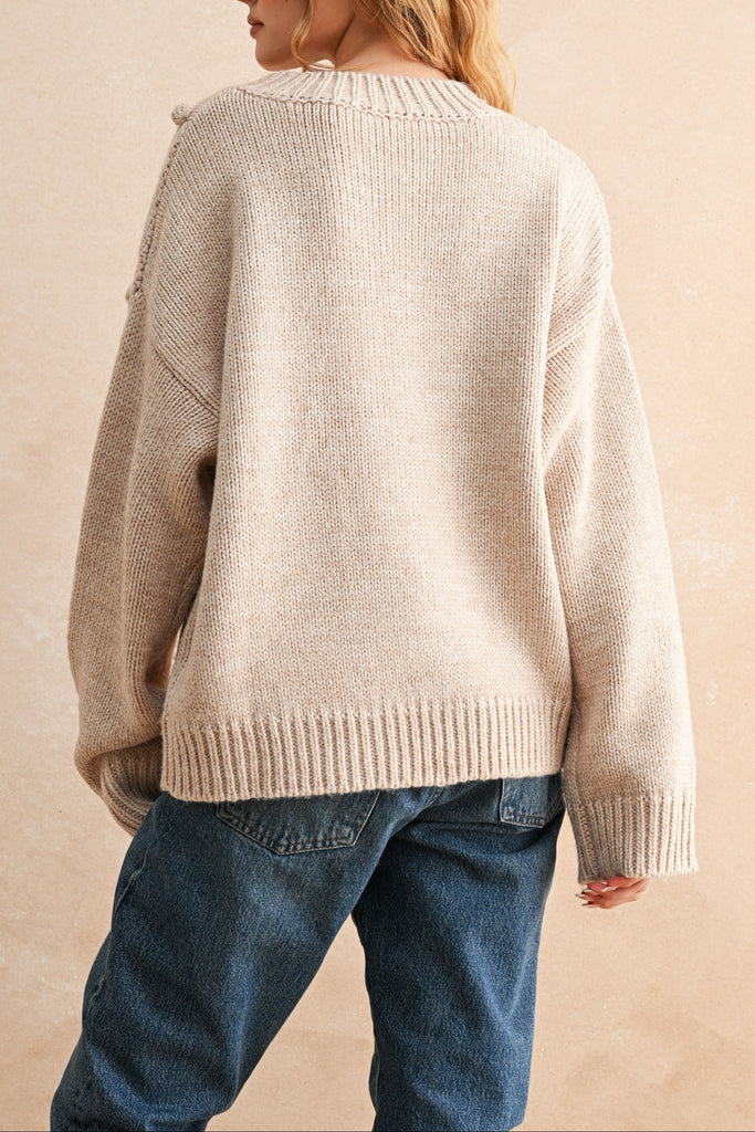 Oat & Cherry Cozy Sweater