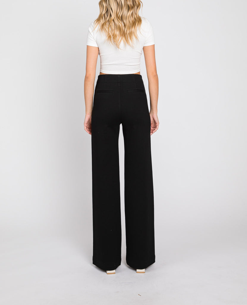 Maura Ponte High Waist Button Front Slacks