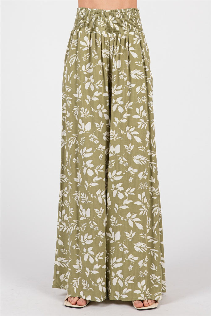 Flowy Shore Smocked Waist Pant
