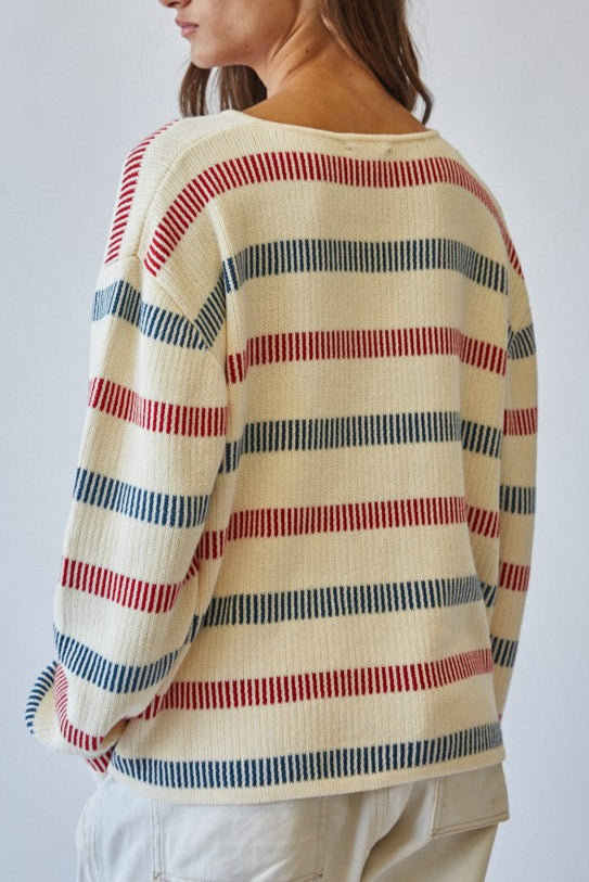 Americana Stripe Knit Sweater