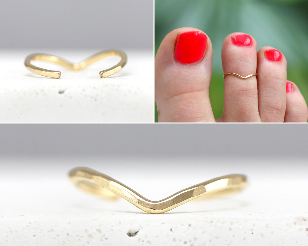 Sloane Chevron Toe Ring