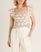 Serenity Long Sleeve Cotton Print Blouse Button Up Version