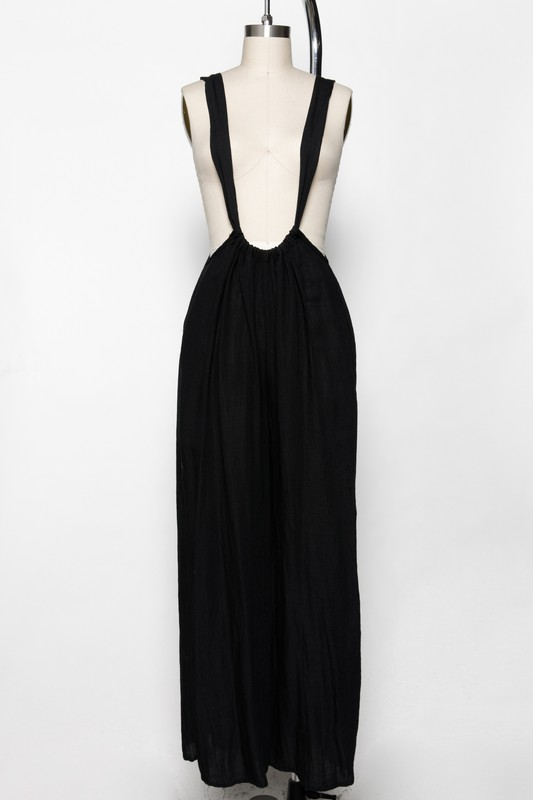 DAY OFF SUSPENDER JUMPSUIT BLACK