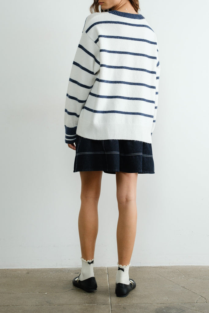 Ocean Mist Striped Sweater