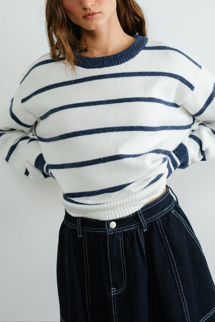 Ocean Mist Striped Sweater