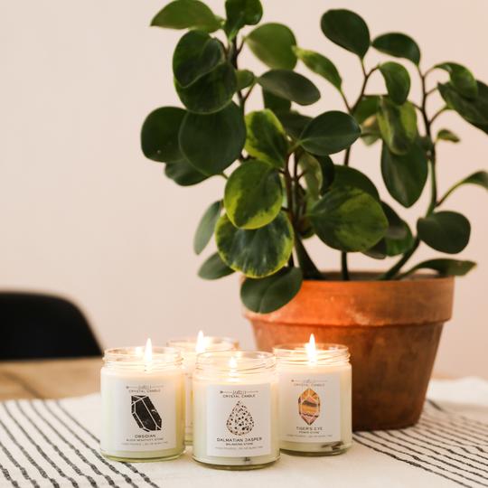 Obsidian Crystal Candle - Block Negativity