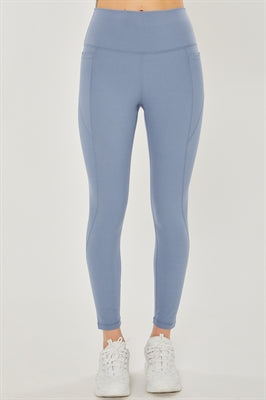 Street Chic Leggings In Soft Blue