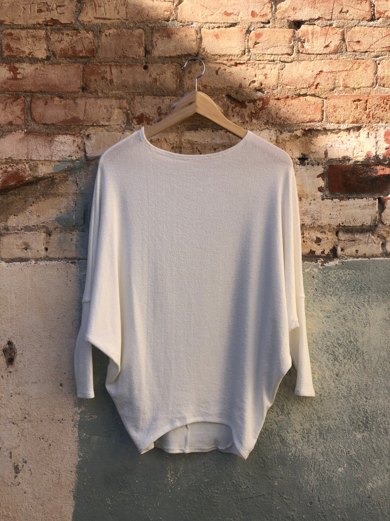 24/7 Classic Dolman Long Sleeve Top In Ivory