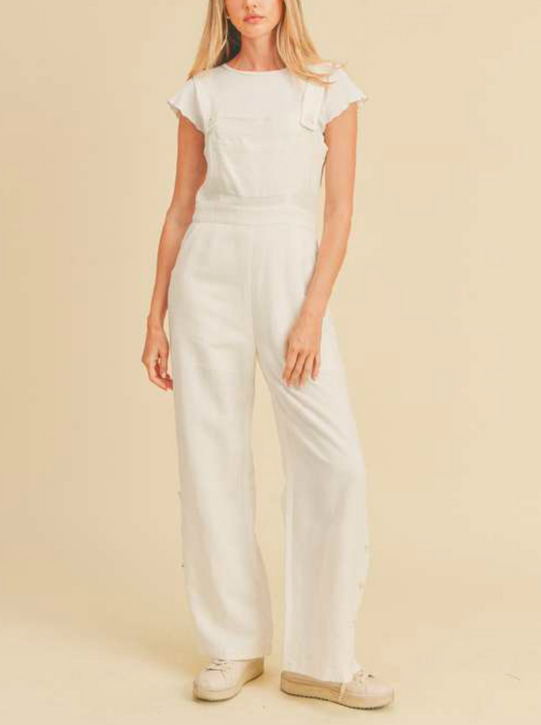 Sweet Times Overalls In Ivory