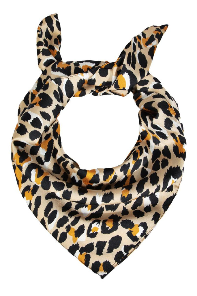 Multi Use Classic Bandana In Animal Print In Brown Multi