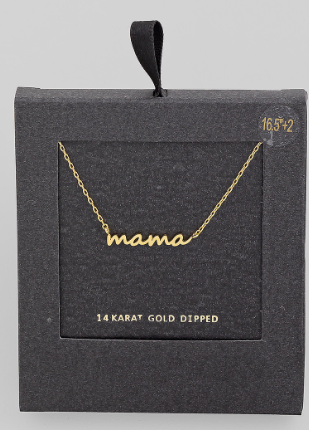 Dainty Mama Necklace (14K Gold Dipped)