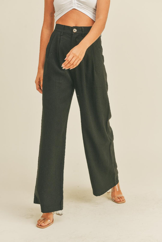 Ezra Chic Wide Leg Trouser In Black