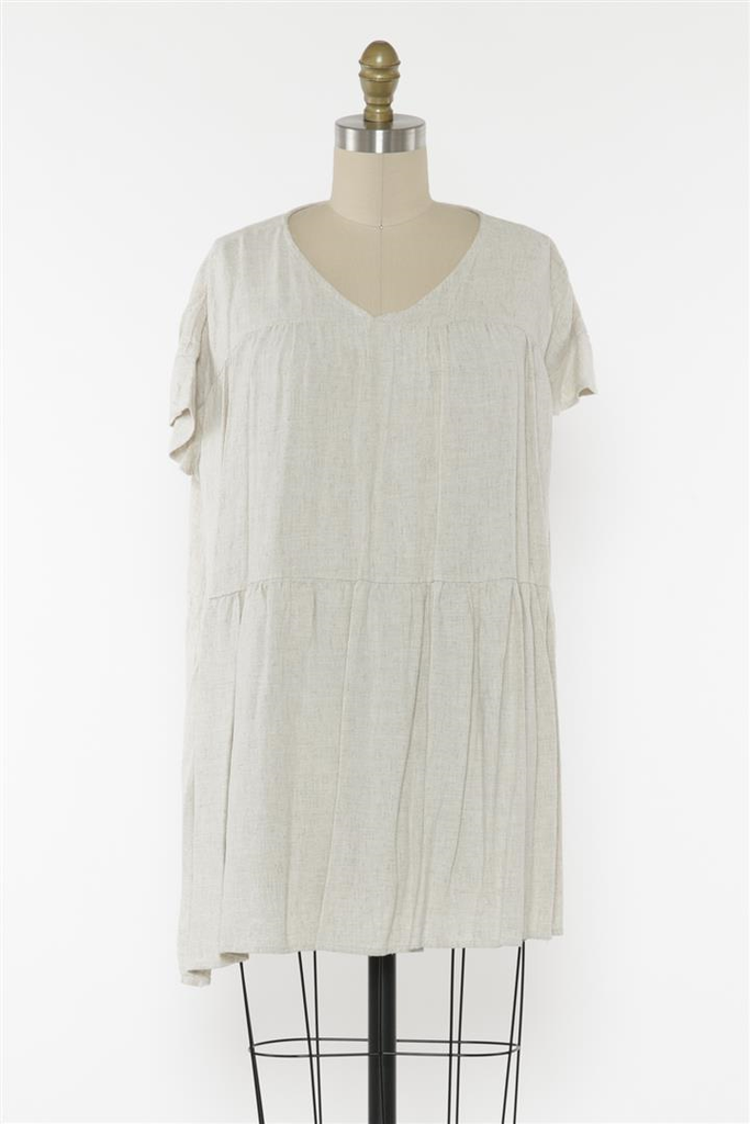 Just For You Tiered Tunic In Natural
