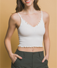 Anatasia Lettuce Trim Seamless Bralette Top (Assorted Colors)
