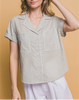 Lennon Striped Button Down Short Sleeve Shirt (Assorted)