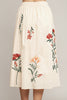 Wildflower Embroidered Midi Skirt