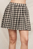 Classic Gingham Pleated Skirt
