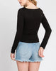 Skylar Square Neck Double Layer Comfy Long Sleeve Top (Assorted Colors)